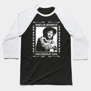 Waylon jennings baseball tee sales